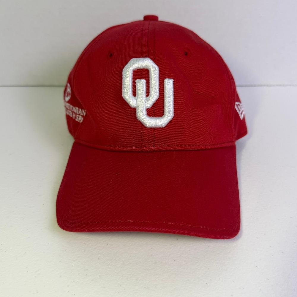 New Era Oklahoma Sooners OU Hat Red Adjustable Baseball Cap Houstonian Promo